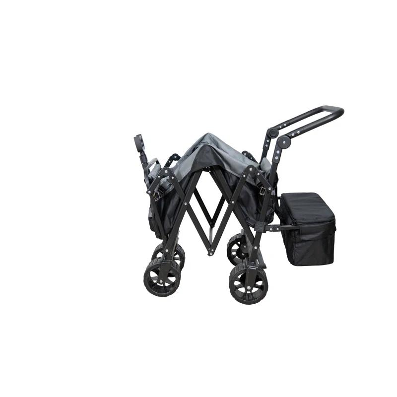 WonderFold Outdoor S3 Push & Pull Folding Utility Wagon With Brakes