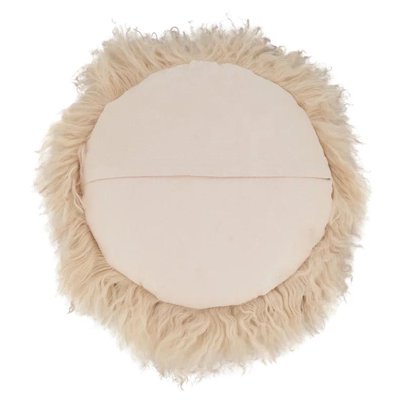 Saro Mongolian Lamb Pillows Throw Pillow