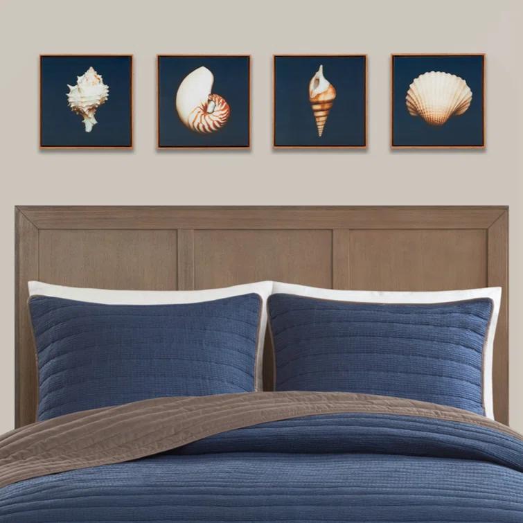 Highland Dunes " Ocean Seashells " by Julie Greenwood 4 - Pieces