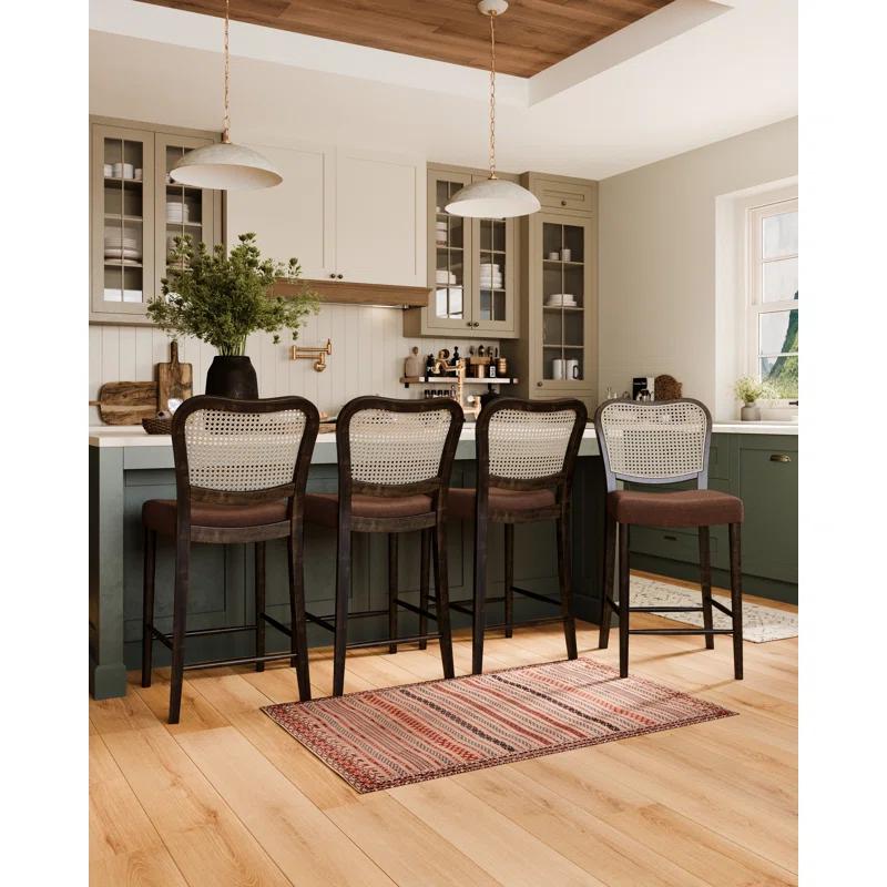 Maven Lane Maven Lane Vera Stool with Fabric Upholstery