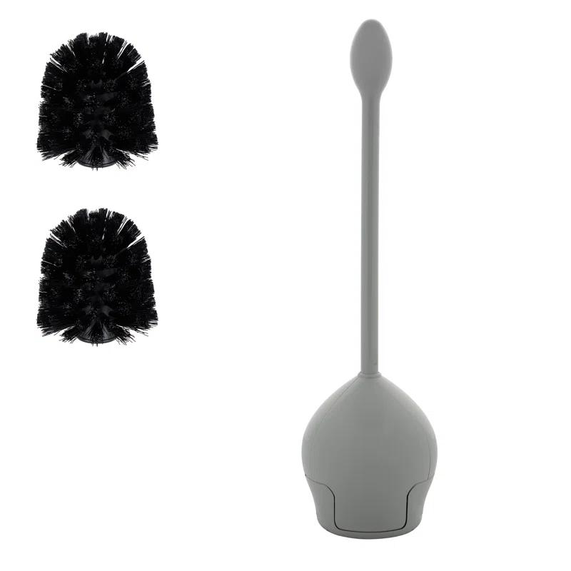 Bath Bliss Bath Bliss Firm Grip Tulip Toilet Bowl Brush with 2 Pack Replacement Brushes in