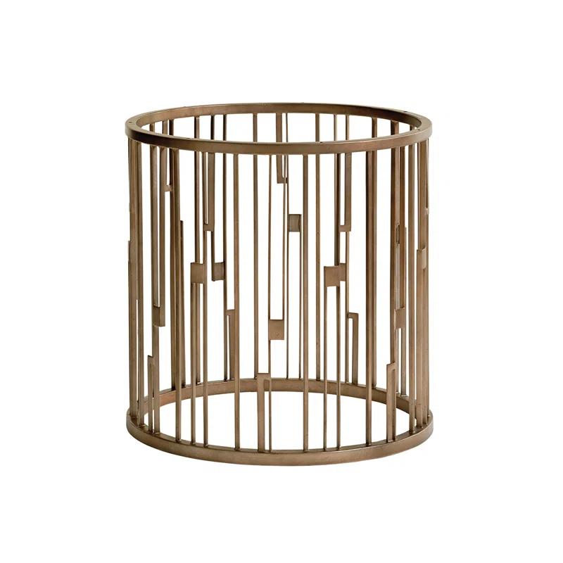 Lexington Shadow Play Rendezvous Metal Dining Table with Glass Top