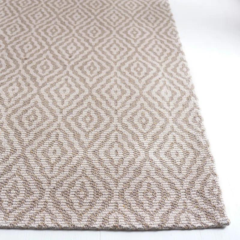 Martha Stewart Rugs Martha Stewart Cotton Geometric Rug in Taupe