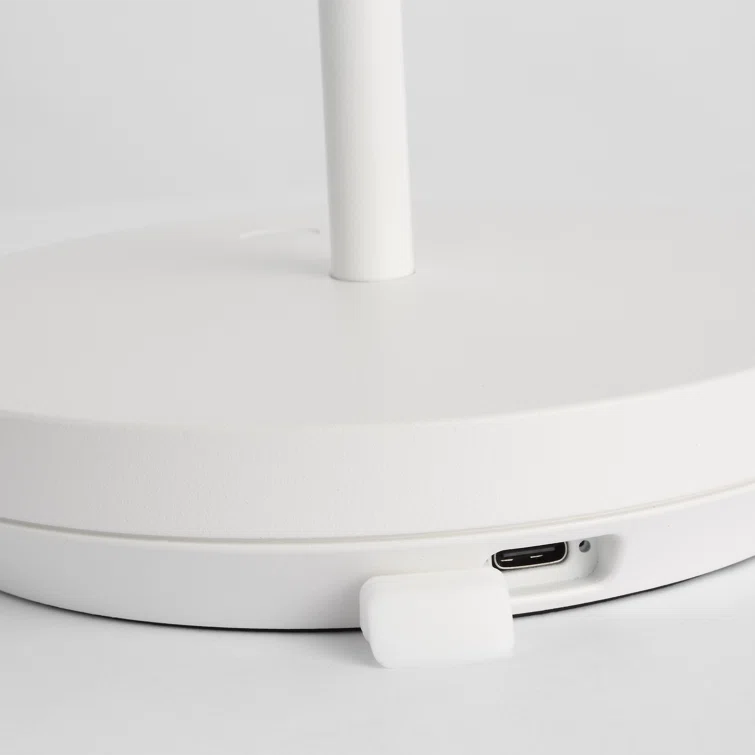 Matte White Adjustable Cordless Outdoor Table Lamp