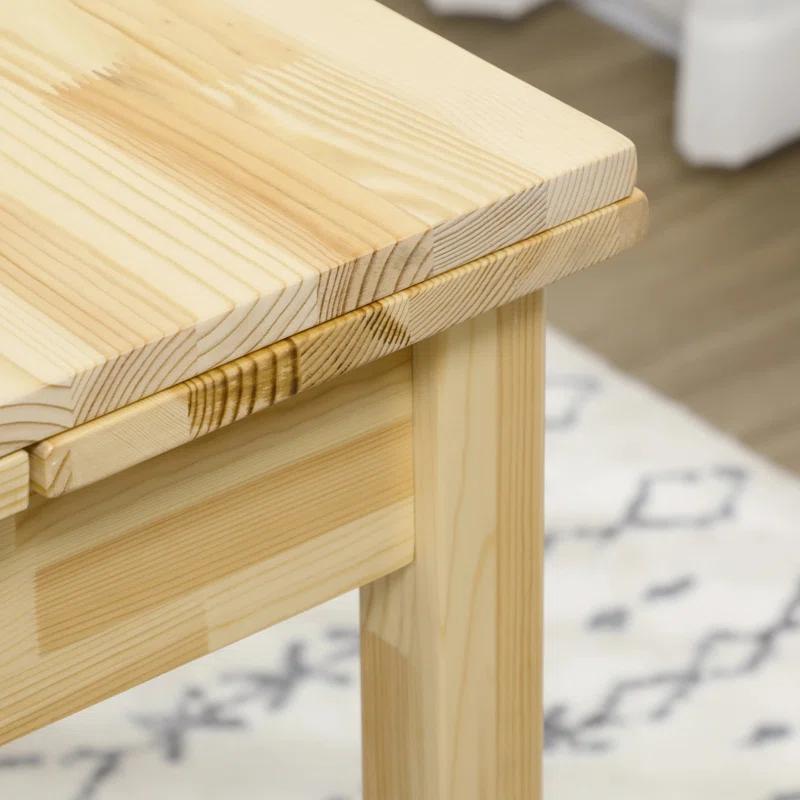 Wrought Studio™ Embri Extendable Pine Dining Table