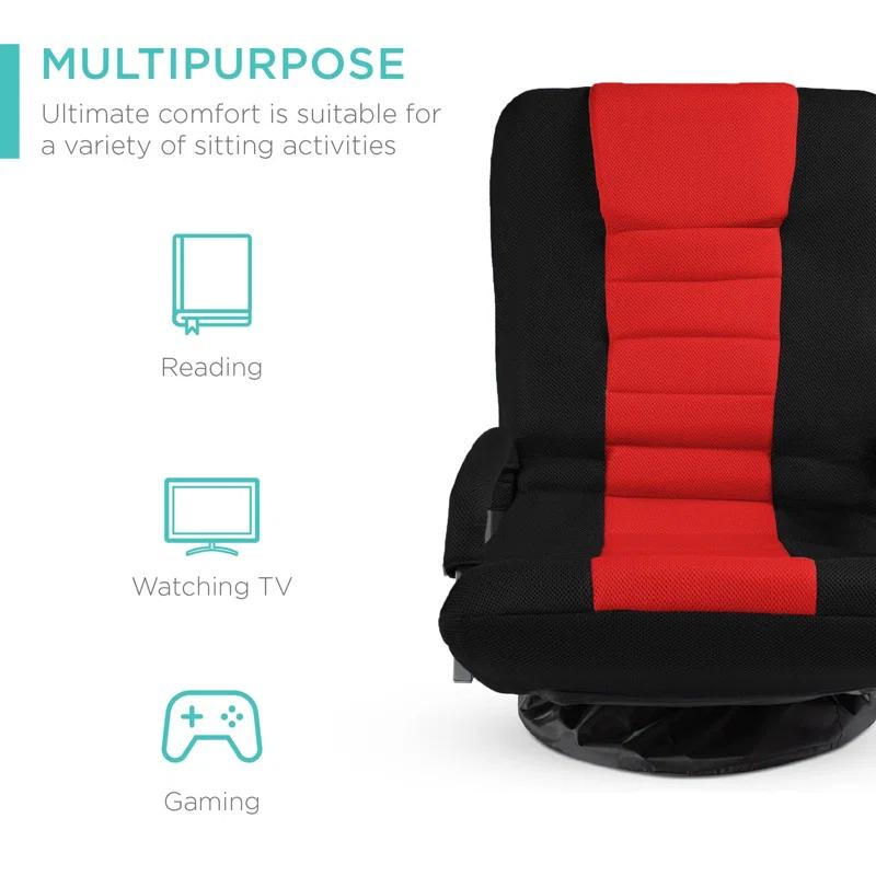 Trule Trule Reclining Swiveling Rocker Game Chair with Footrest