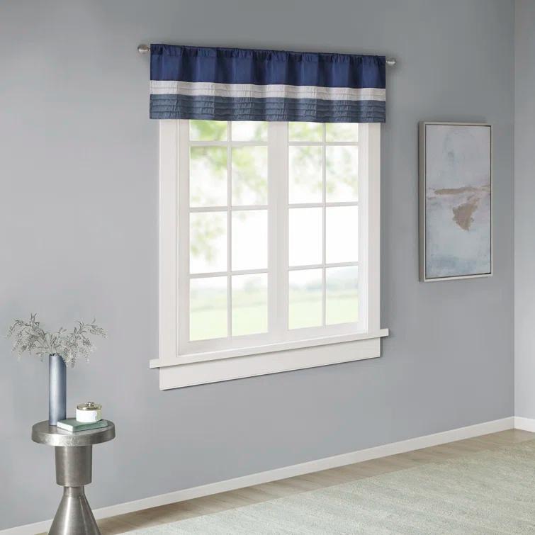 Madison Park Amherst Polyoni Pintuck Single Window Valance