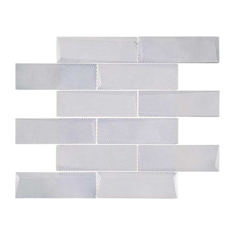 Andova Daazen 2" x 6" Glass Mosaic Kitchen Backsplash, Bathroom, Shower, Wall and Floor Tile