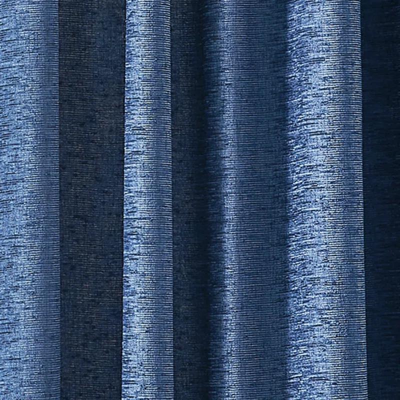 DKNY DKNY Boucle Chenille Room Darkening Curtain Panel Pair Indigo (Set of 2) (Set of 2)