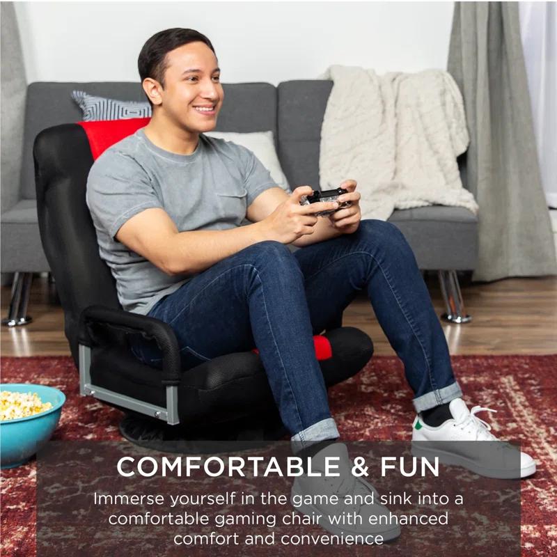 Trule Trule Reclining Swiveling Rocker Game Chair with Footrest