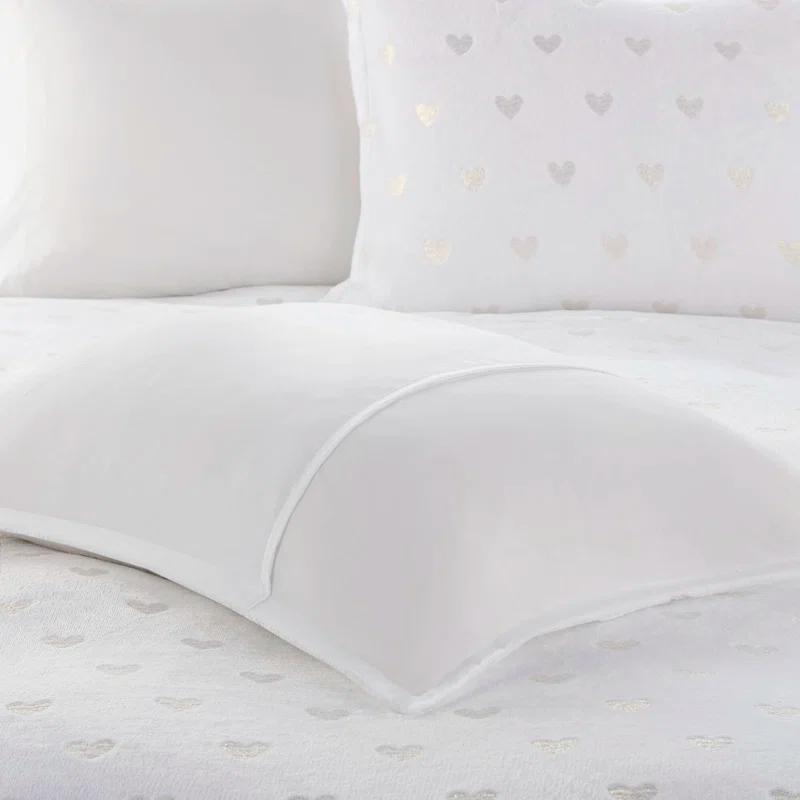 Mi Zone Rosalie Metallic Printed Plush Comforter Set
