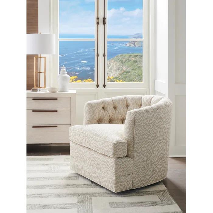 Barclay Butera Upholstery Upholstered Swivel Barrel Chair