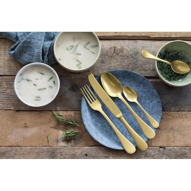 Vintage 5 piece Flatware set by Mepra - Gold