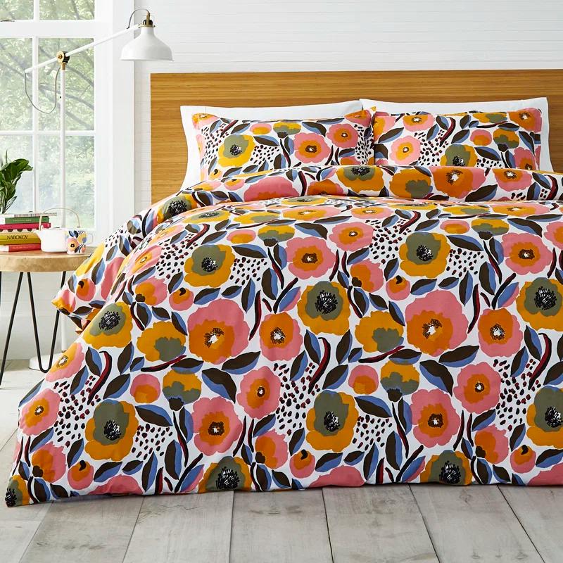 Marimekko Rosarium Cotton Pink Duvet Cover Set