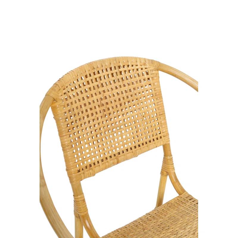 Bay Isle Home™ Burov Kids Hand Crafted 18" Rattan and Cane Chair for Children up to 3 Years
