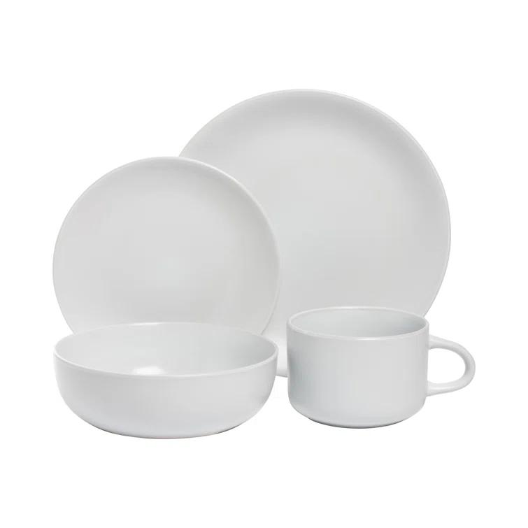 Wazee Matte 16 Piece Dinnerware Set, Service for 4