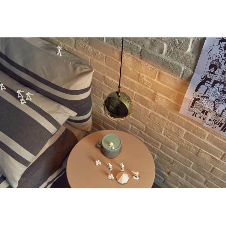 Chrome Glass Globe LED Pendant Light