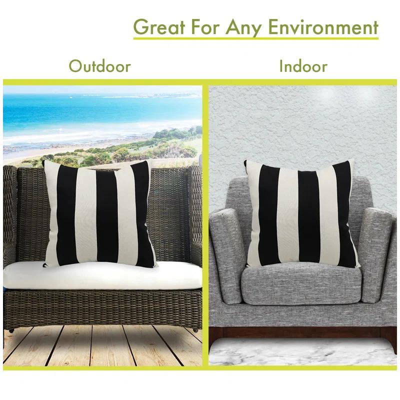 Majestic Home Goods Indoor/Outdoor Reversible Throw Pillow