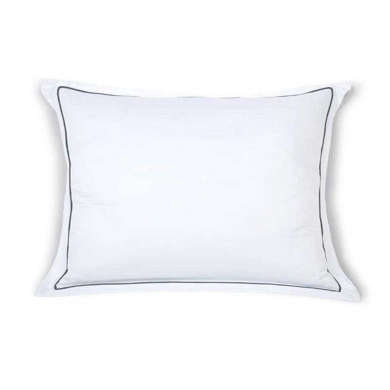 White Twin Sateen Weave Duvet Cover Set with Button Closure