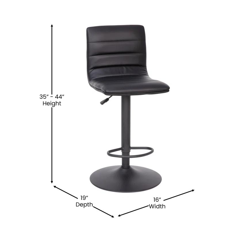 Taylor & Logan Rochester Swivel Upholstered Adjustable Height Counter Stool with Metal Frame