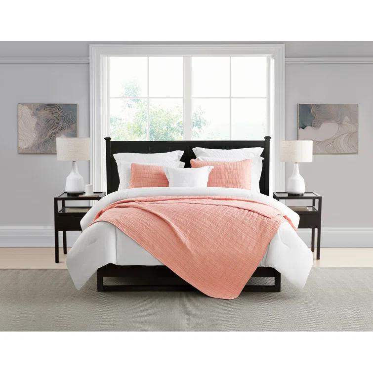 Swift Home Ultra Soft Crinkle Washed Microfiber 3-Piece Quilt Set