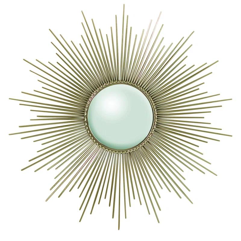 Sunburst Mirror-Nickel w/Security HDWE