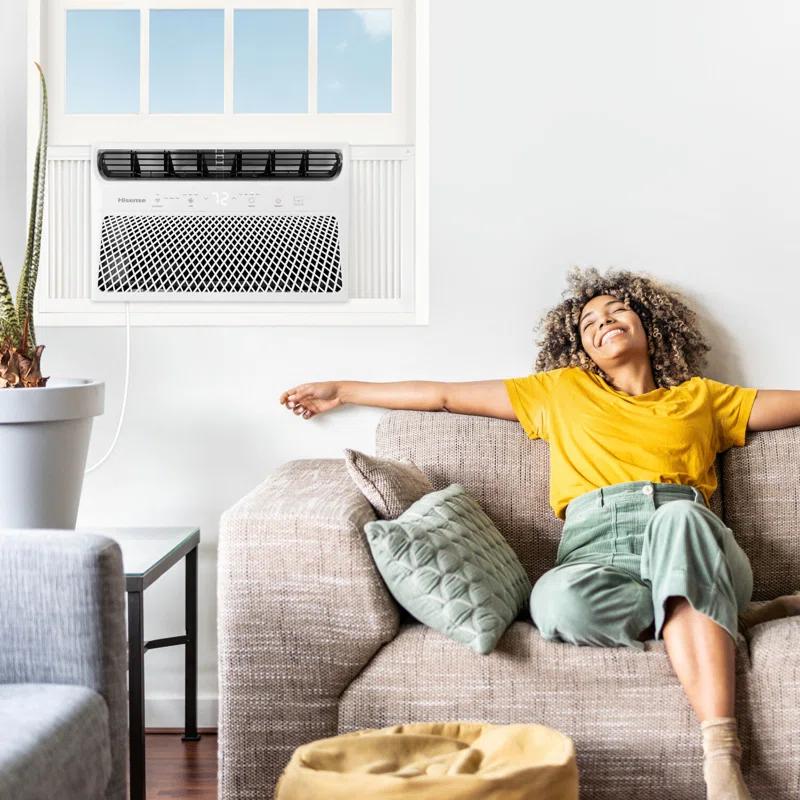 8,000 BTU Smart Window Inverter Air Conditioner with Wi-fi and Remote Control for up to 350 sq. ft.