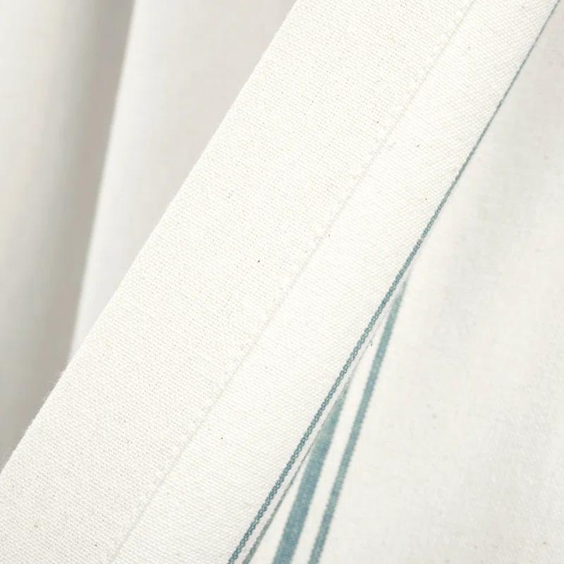 Farmhouse Stripe Striped Ruffled 52'' W Window Valance