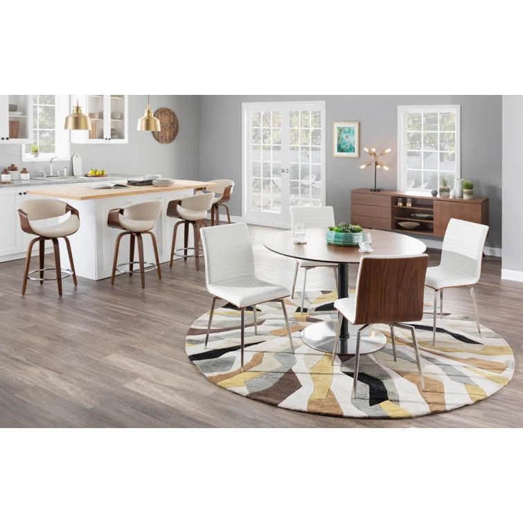 Wade Logan® Lariah Swivel Upholstered Counter Stool (Set of 2)