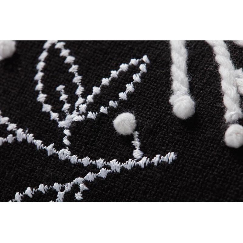 Embroidered Throw Pillow