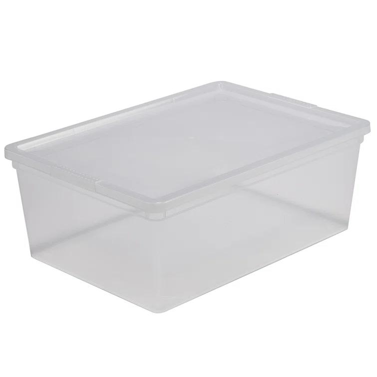 Simplify Simplify 4 Pack Stackable Storage Bins with Lids in Clear