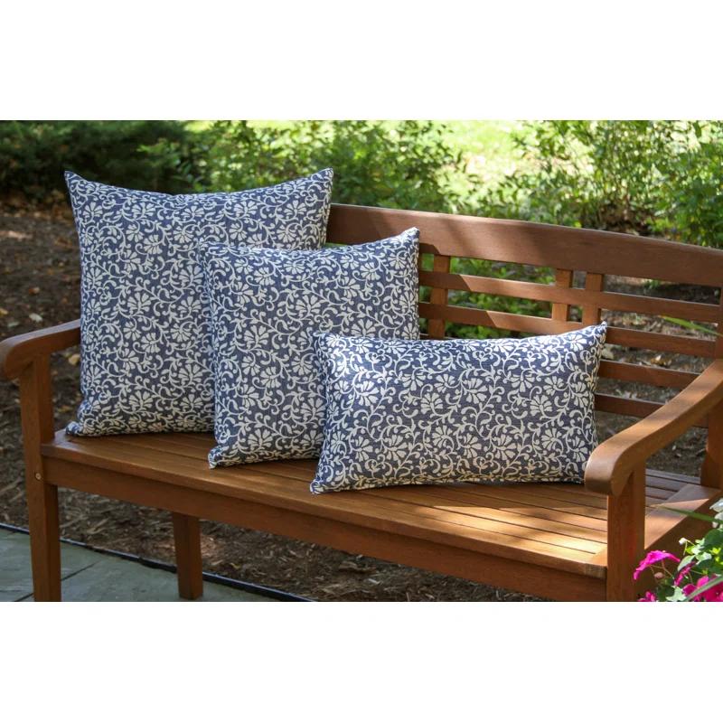 Liza Pillow Cover & Insert Rectangle in Blue/White (Set of 2)