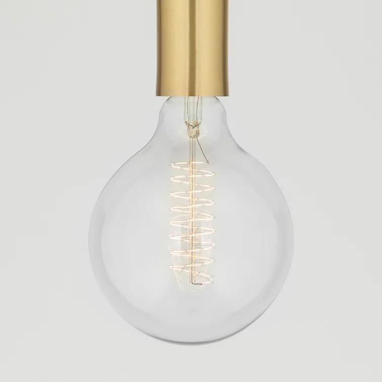 Dea Pendant Light - Aged Brass and Cream / Large