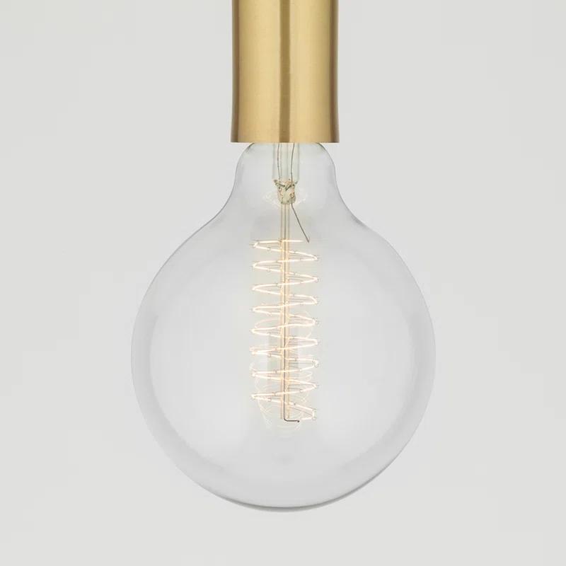 Dea Pendant Light - Aged Brass and Pink / Large