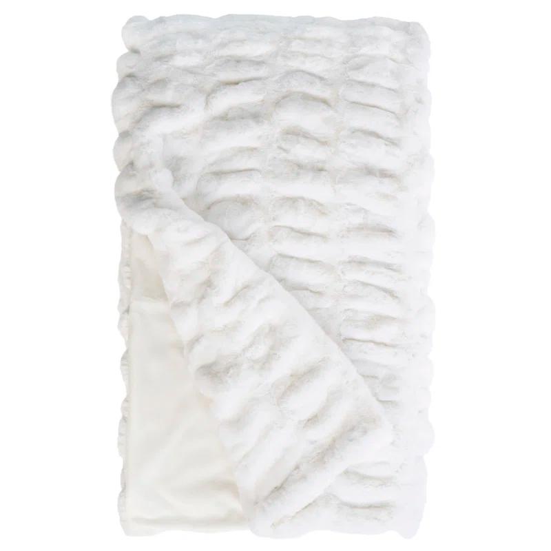 Donna Salyer's Fabulous-Furs Couture Collection Faux Fur Throw Snow Mink