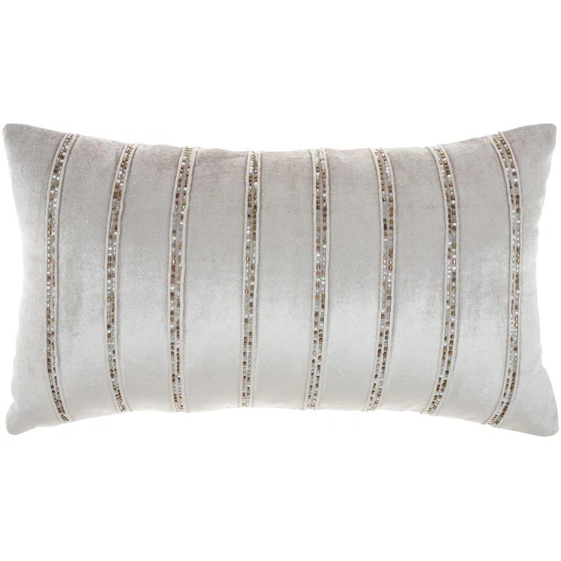 Mina Victory AZ217-012021 Sequined Cotton Blend;Viscose Throw Pillow