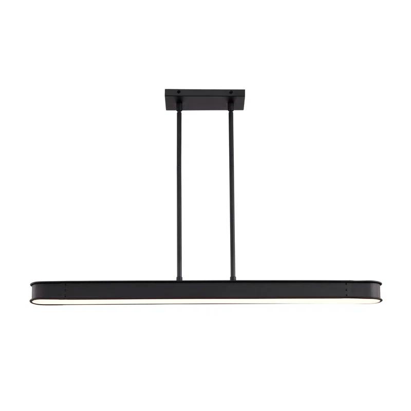 Keren - 36 Inch LED Island Pendant - Textured Black - Acrylic Lens