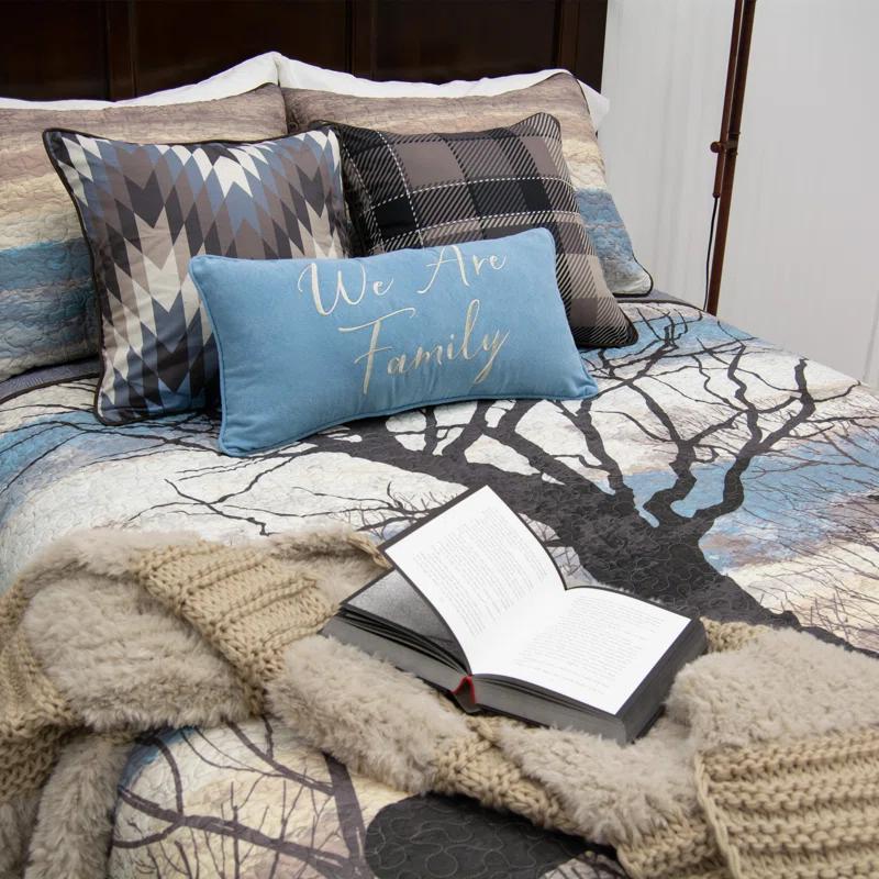 Donna Sharp Bear Hill Pre-Decorated Reversible Throw Pillow