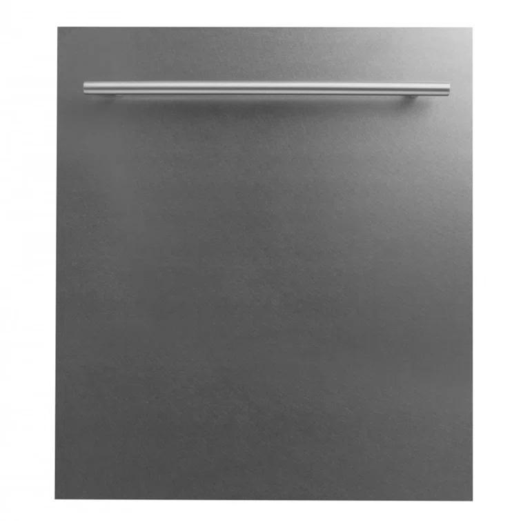 ZLINE ZLINE 24 in. Top Control Satin Steel Panel Dishwasher with Stainless Steel Tub & Modern Handle DW-SN-24