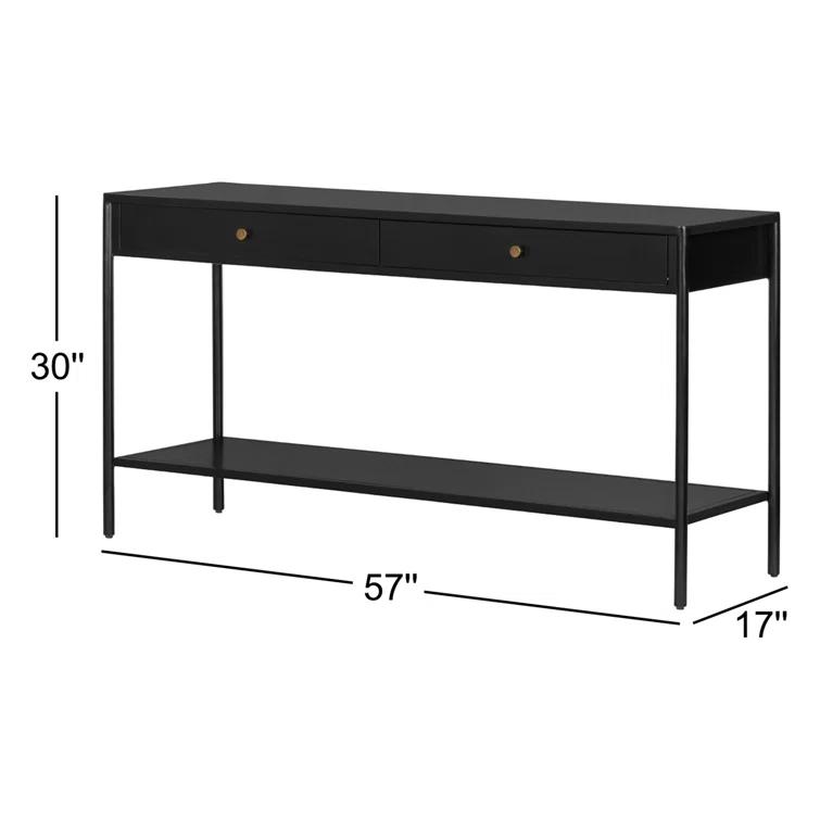 Bronzed Iron Console Table (57")
