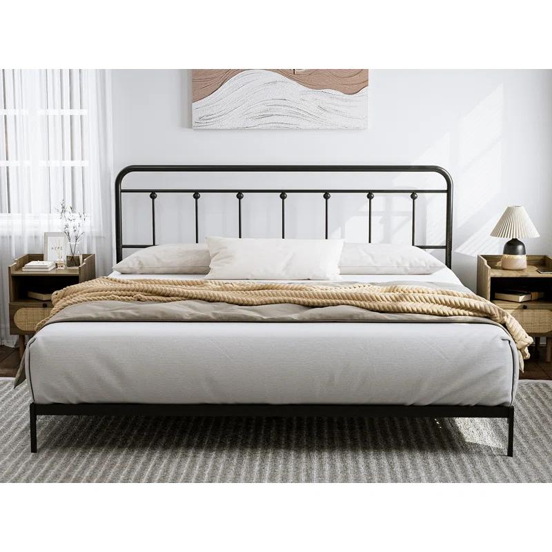August Grove® August Grove® Metal Headboard - Adjustable Height - Farmhouse Victorian Style