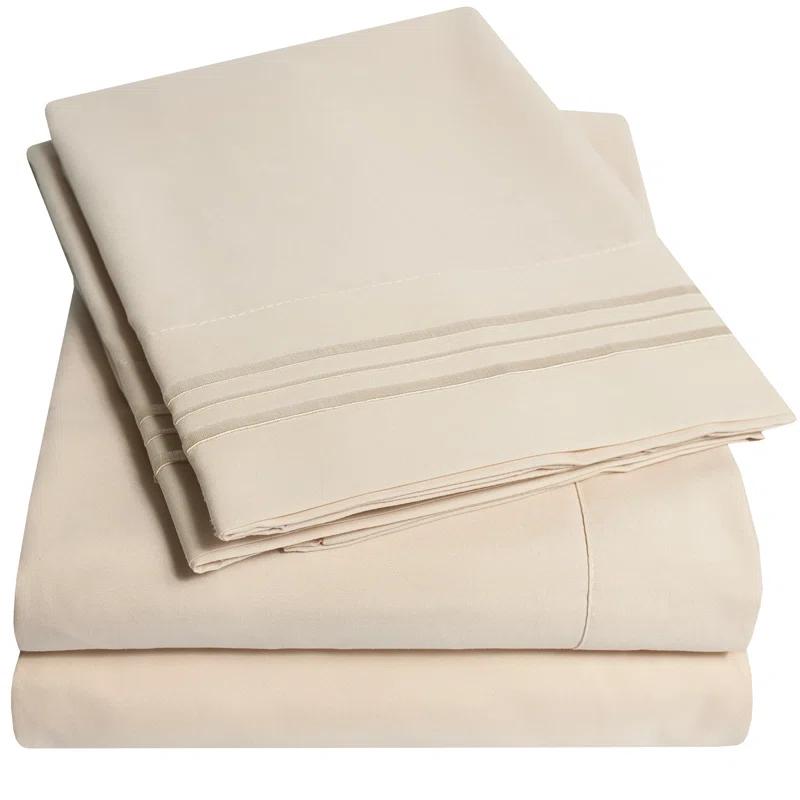 Sweet Home Collection Luxurious Classic Soft Solid 1800 Series Microfiber Sheet Set, Various Colors and Sizes