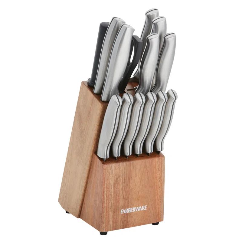 Farberware Farberware 15-Piece High Carbon Stainless Steel Knife Block Set