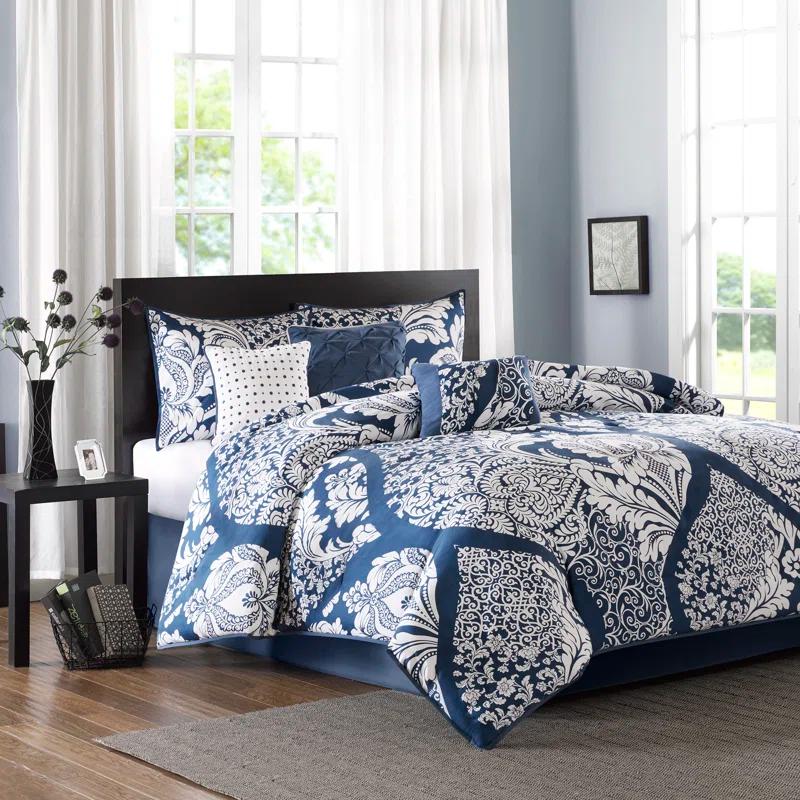 Madison Park Vienna 7 Piece Cotton Printed Comforter Set