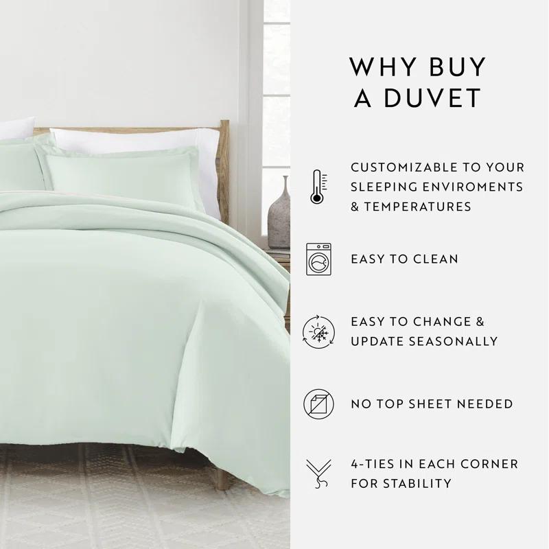 IEnjoy Home Super Soft Double Brushed Duvet Cover Set