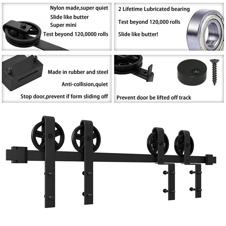 HomLux Standard Double Barn Door Hardware Kit