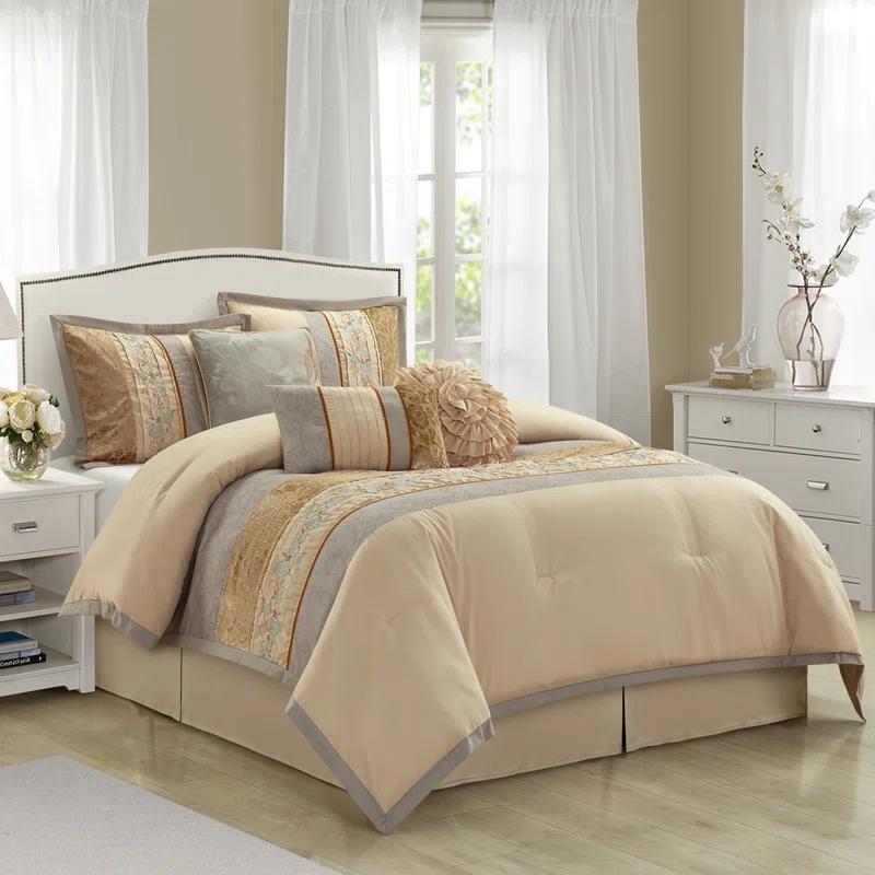 Nanshing America, Inc Riley 7 Piece Glam Comforter Set