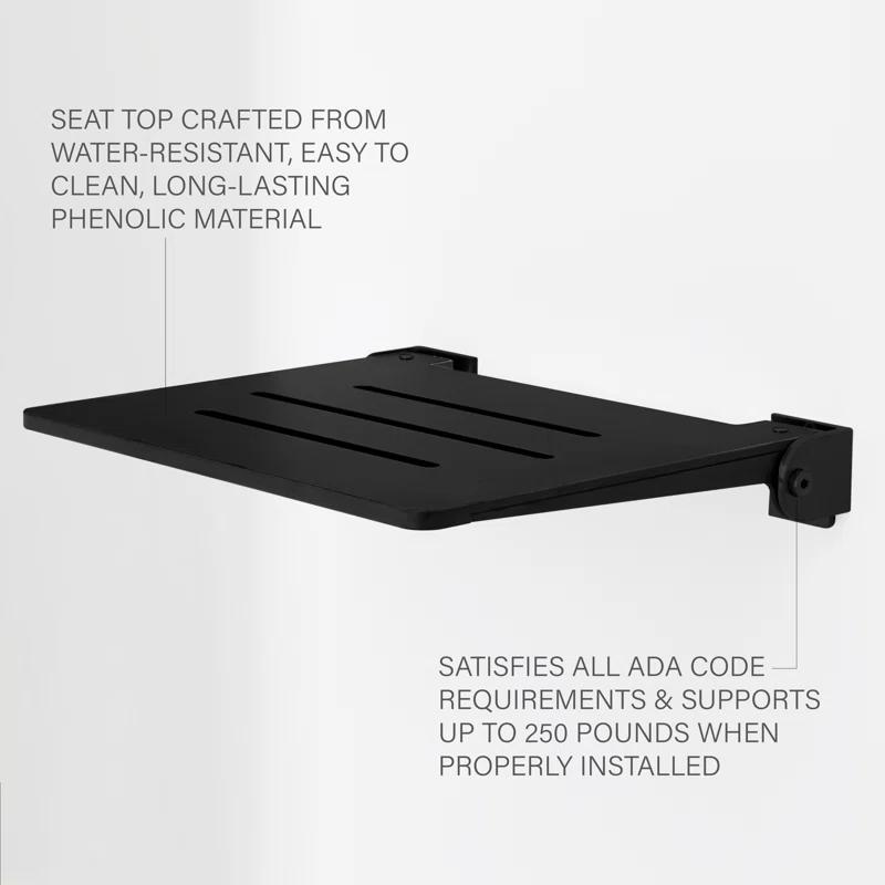 Seachrome SHAFSL-185155-PBS-S-MB SlimLine Folding Shower Bench Seat
