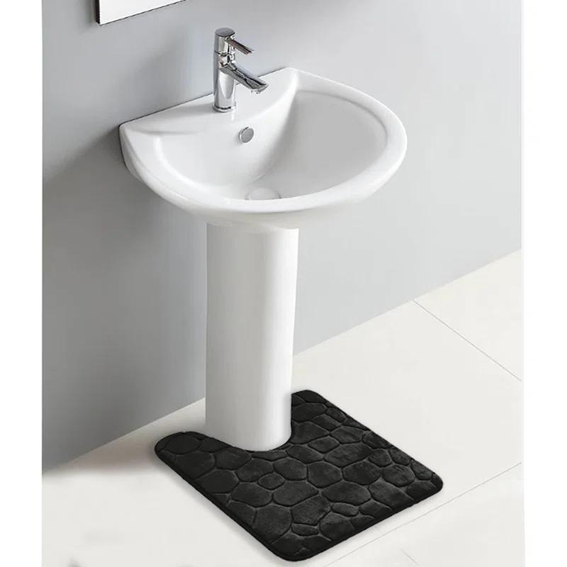 Evideco Pebbles 3D Contour Mat Microfiber Memory Foam 20' x 20"