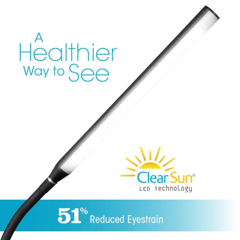 OttLite OttLite Strive LED Desk Lamp with USB, Flexible Neck, 3 Brightness Settings with Touch Controls